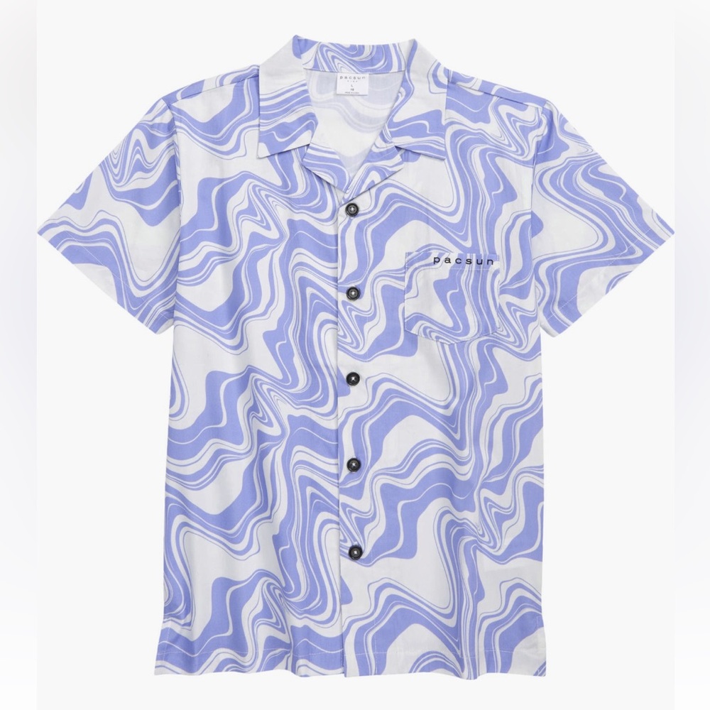 PacSun Abstract Marble Pattern Shirt